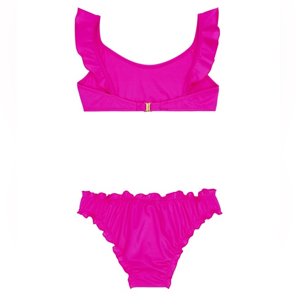 New Authentic VERSACE KIDS Logo ruffle-trimmed 👙 Bikini - Picture 4 of 13